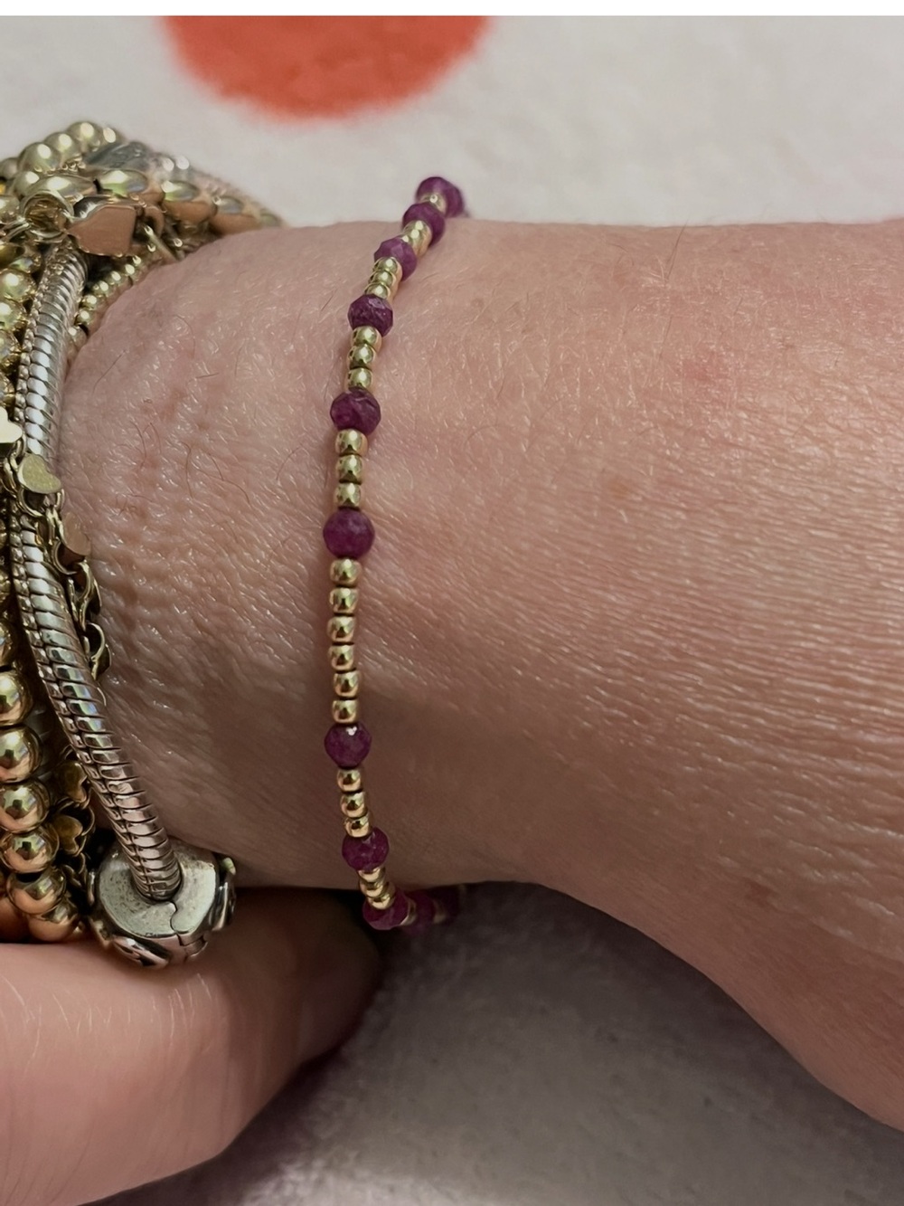 enewton 6.25" Hope Unwritten Gemstone Bracelet - Ruby extended